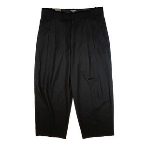 Banana Republic Women Black High Rise Wool Blend Trousers Straight Leg Size 14R